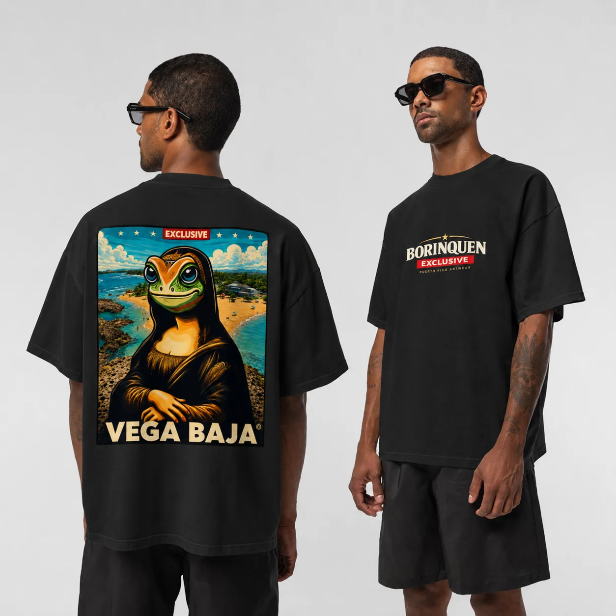 Camiseta Borinquen Exclusive — Frente y espalda