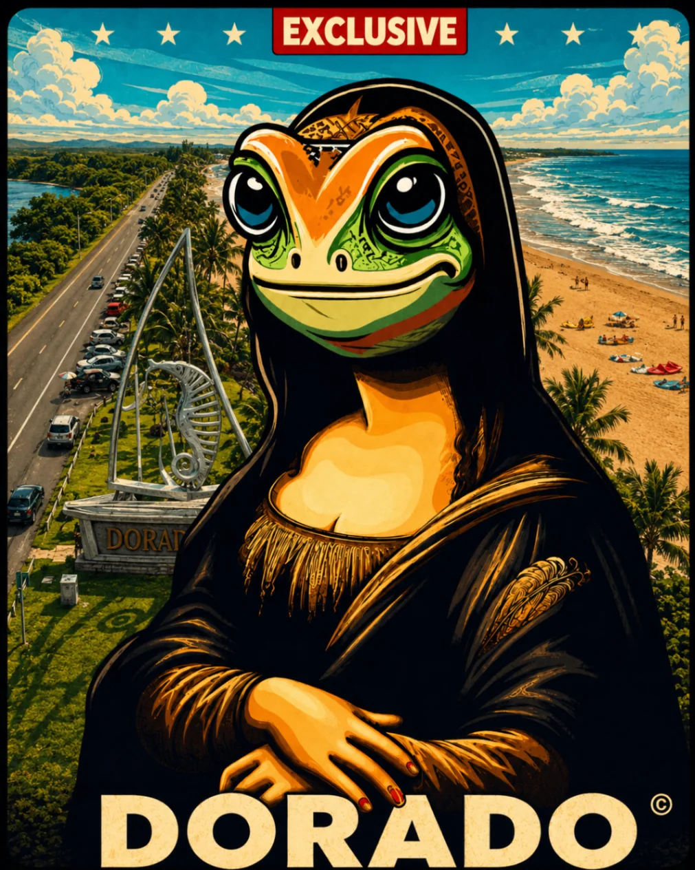 Arte Coquí Liza — Dorado